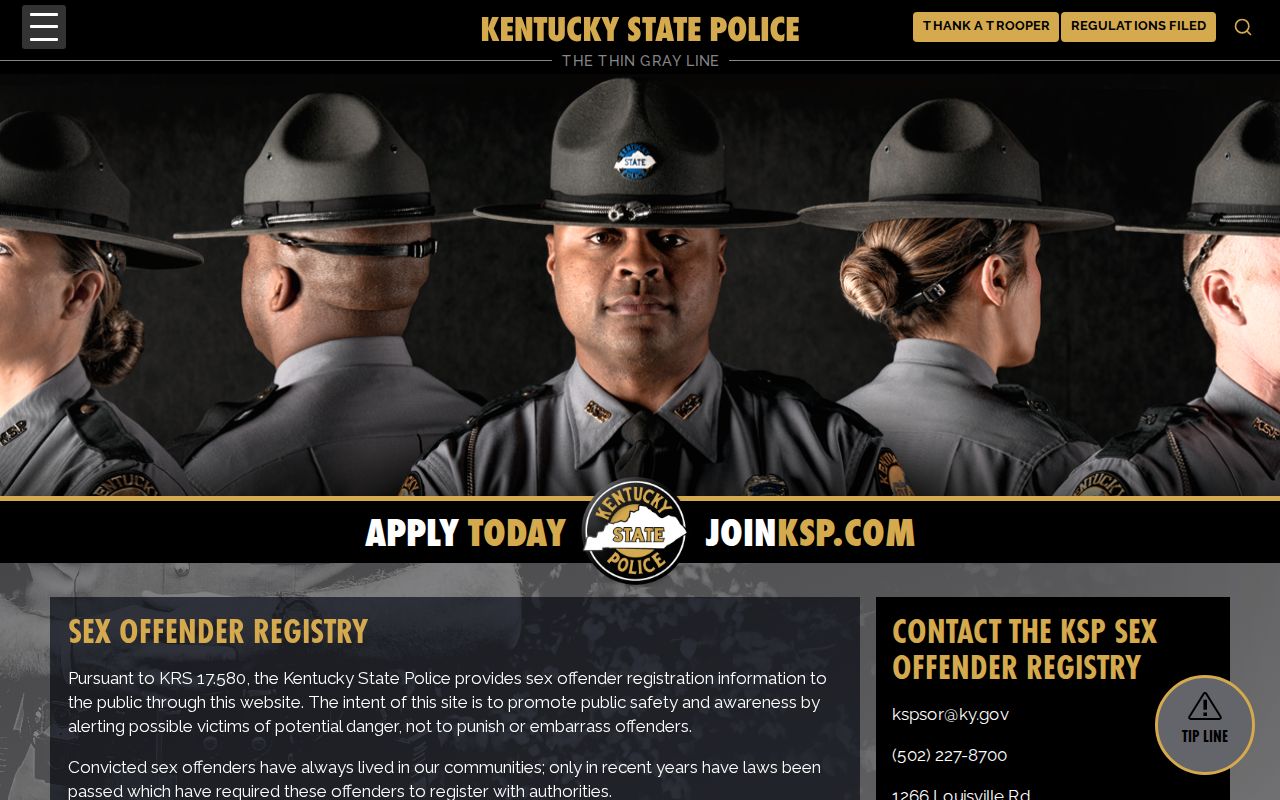 Elliott County sex offender registry purpose and alert information